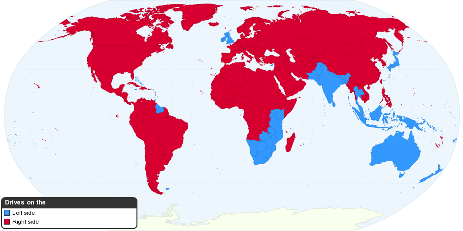 Worldwide Driving Orientation by Country