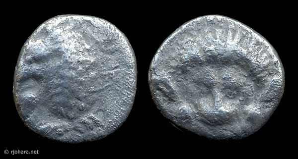 [Image: Ancient silver lion coin of Miletus in Ionia or Mylasa in Caria.]