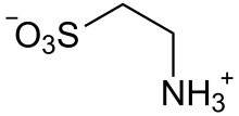 Skeleton diagram of taurine molecule