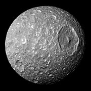 Moon Mimas (Saturn) image by Cassini, 2010