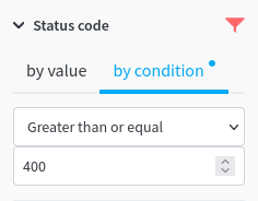 Using a condition to filter traffic logs
