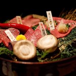 和牛懐石 但馬屋 梅田 - 塩焼き盛り合わせ