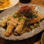 Peking Duck - 揚出ナスのピリ辛おろし