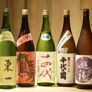"We have a wide selection of local sake from all over the country."