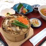 Japanese cuisine Kazumino - 数量限定のﾊﾞｲ飯わっぱ御膳です。