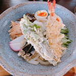 松栄庵 - 冷やし天ぷらうどん