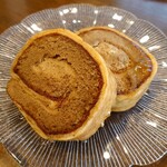 ティーベリー - コーヒーバタークリームにコーヒースポンジ。シュー生地でグルッとされてて周りにはあんずジャムがベトベト♡おいしい(*^^*)b