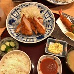 Tonkatsu Hachibee Irino Ten - 選べる膳　1580円　三元豚のヒレ　と大海老