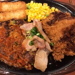 Gusto Utsunomiya Iwaso Ten - 肉盛り‼︎ワイドプレートガーリックソース(単品９９９円)