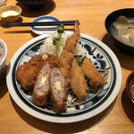 とんかつ 濵かつ - チキンチーズとオランダカツ膳
あさり汁に変更