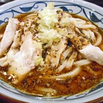 丸亀製麺 - 鶏チャーシューねぎだれぶっかけ（大）