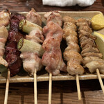 Ogura Yama - 皮、ねぎま、正肉、レバー、ぼんぼち、やげん
