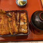 割烹 中村 - 二段重ね鰻重肝吸い付き