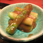 うまいもの 楽味 - 季節野菜の盛合わせ　（アスパラくるみ和え）