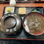 田舎屋 - 私はそばのセット♪