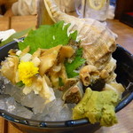 Hamayaki Seafood Izakaya Daisho Suisan Maebashi Ten - さざえの刺身