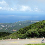 Ichimine - 三原山の峠から望む元町港。
