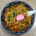 ラーメン川裕 - 料理写真:太ねぎとモヤシ、豚肉、ニンニクを炒めた具と、地元産の米（白）・大豆（赤）・麦みそをブレンドしたスープが自慢の川裕オリジナルメニューです。世の中に「ねぎみそラーメン」数あれど、こんな「ねぎみそ」はない！