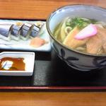 Hotsumaya - きつねうどんと鯖棒寿司ハーフセット」800円