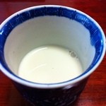 Sushi Tei Sasamoto - こっそり、島田豆腐店の豆乳！ここで飲めるとは嬉しい限りです！