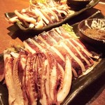 駒八 - イカ一夜干し焼き（写真は２人前）