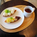 シオミ - なしのタルト＋マロンクリームタルト