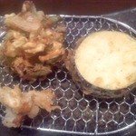 創作天ぷら いち - かき揚げ・茄・舞茸