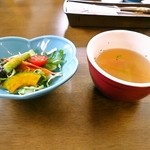 cafe まったり - 料理写真:ランチセット＠サラダ・スープ