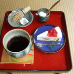涛音寮 - 野点珈琲(ケーキセット)\800