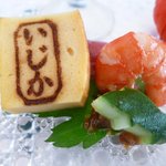 Hotel Ijika So - 無花果の生ハム巻き、海老芝煮、さかな胡瓜・味噌