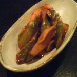 登龍門 - きゅうりの醤油漬け。焼肉のお供においしかったです。