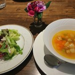 Italian Kitchen Itameshiya - ランチのサラダとスープ