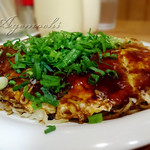 Hiroshima-fu Okonomiyaki Kacchan - そば入り（イカ天トッピング）