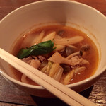 レベルストック - 雑煮（チゲ）
お正月限定。
チゲと普通のから選べます。
正月料理に飽きた口に、チゲは美味しい！
お餅の数も選べます(^｡^)