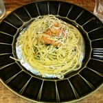 Ochiai shokudo - シラスとフレッシュトマト  磯のりのスパゲティハーフ