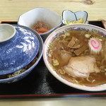 Nisshinmachi Hatoya Shokudo Honten - ソースかつ丼・ミニラーメンセット