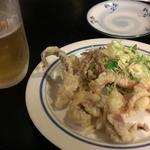 Oyaji Shokudo Umi no Meshi - 生ビール  590円     いかげそ揚げ  480円
