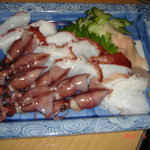 居酒屋　縄のれん - ホタルイカ・生たこの刺身