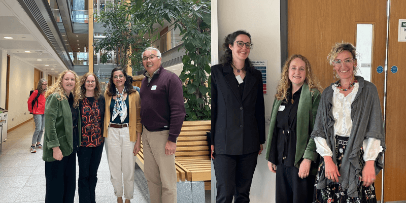 Left picture: Conference Planning Committee and ISS21 Migration and Integration Research Cluster members; Shirley Martin, Caitriona Ni Laoire, Mastoureh Fathi, and Mark Chu. Meiyun Meng, Conference Planning Committee member is not pictured here. Right picture: Fernanda Ferrari, Mother tongues, Shirley Martin, School of Applied Social Studies, UCC,  and Chrysi Kyratsou, Mary Immaculate College, University of Limerick.
